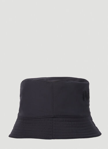 Alexander McQueen 徽标刺绣渔夫帽 黑色 amq0151112