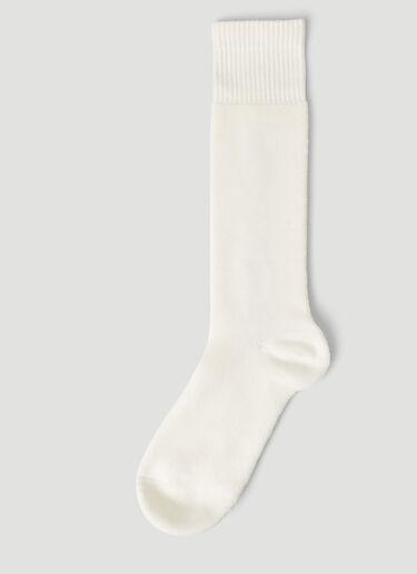 Acne Studios Phonetic Logo Jacquard Socks White acn0145021
