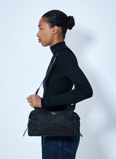 LN-CC® - Prada: ラージ Re-Nylon とレザー バッグを探索する - 黒 Prada ラージ Re-Nylon とレザー バッグを探索する 黒 pra0265023