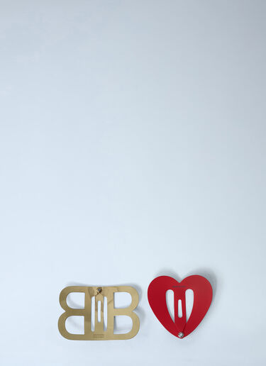Set Of Two Bazr Lov BB Hair Clips Balenciaga Set Of Two Bazr Lov BB Hair Clips Red bal0262032