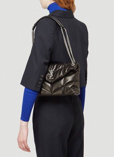 Saint Laurent LouLou Puffer Medium Shoulder Bag Black sla0242021