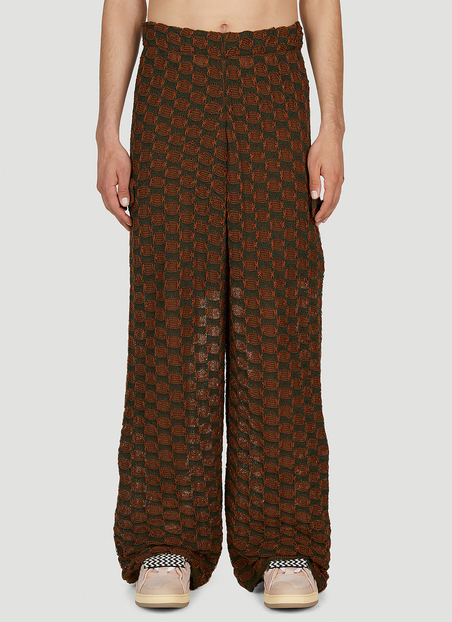 Isa Boulder Ssense Exclusive Brown Cargo Pants In Dark Green