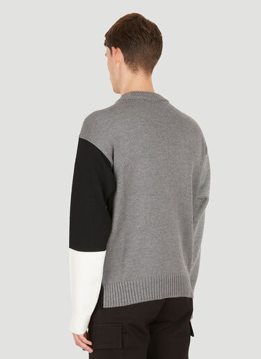 Versace ロゴジャガード カラーブロックセーター ブラック ver0149004