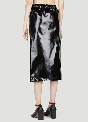 Maison Margiela High Shine Midi Skirt Black mla0253002