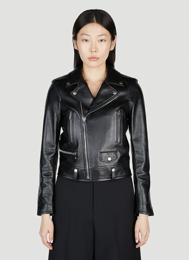 Saint Laurent Motorcycle Leather Jacket Black sla0253045
