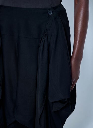 LIMI Feu High Twist Gabardine Draped Pants Black lmf0263002