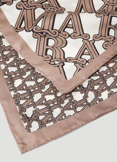 Logo Print Scarf Max Mara Logo Print Scarf Brown max0252081