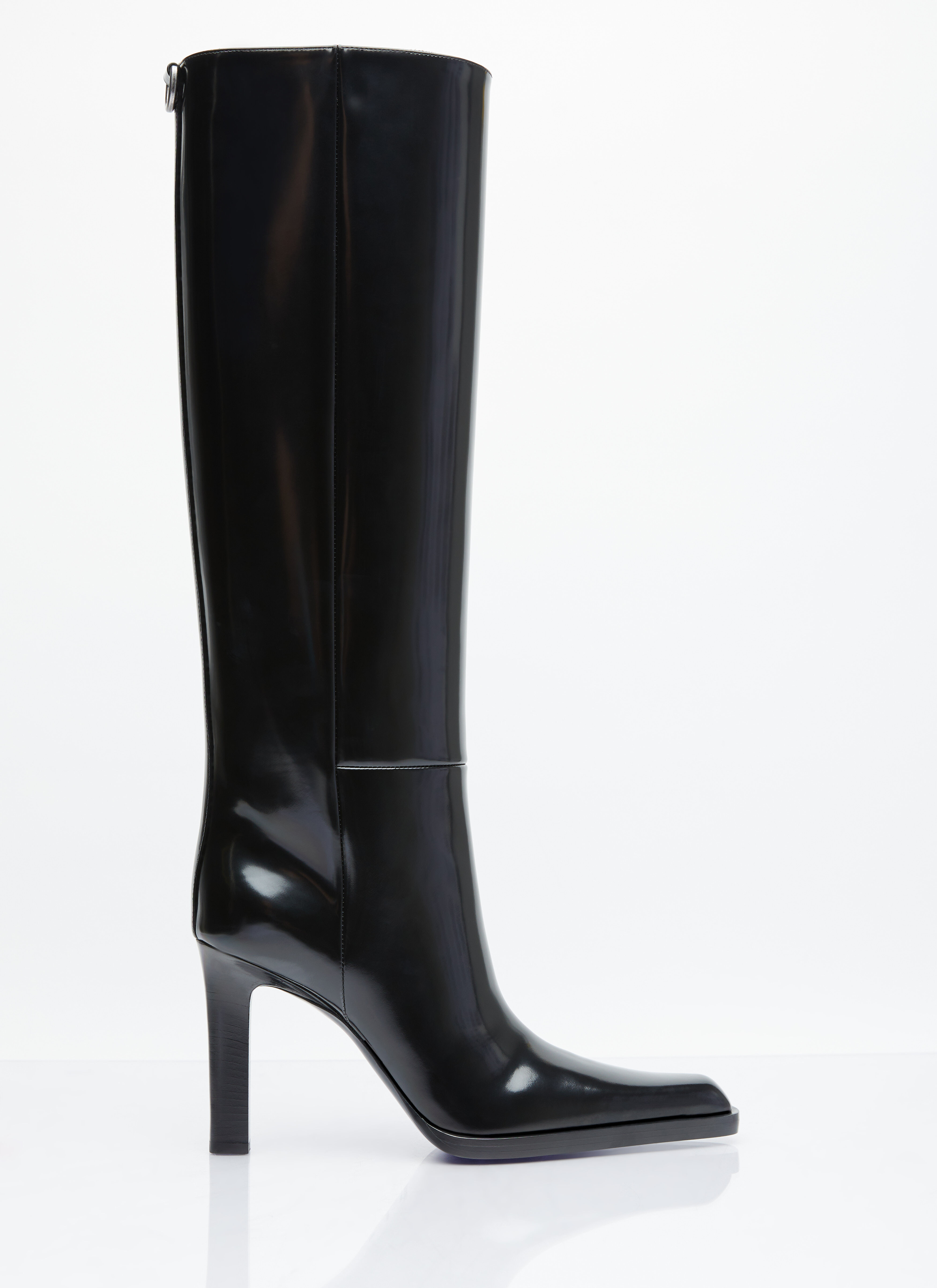 MM6 Maison Margiela Nina High Leather Boots Grey mmm0255019