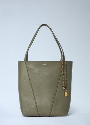 Chloé Spin Tote Bag Green chl0263095