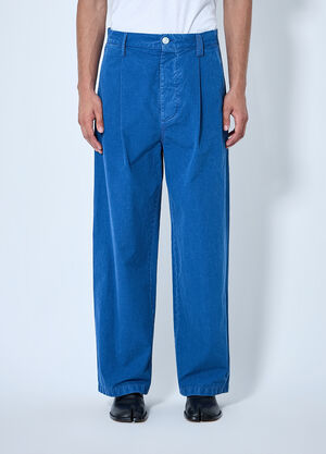 Marni Pleated Wide-Leg Trousers Blue mni0164006