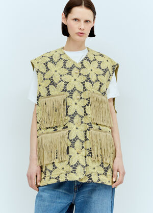Song for the Mute Embroidered Vest Yellow sfm0256002
