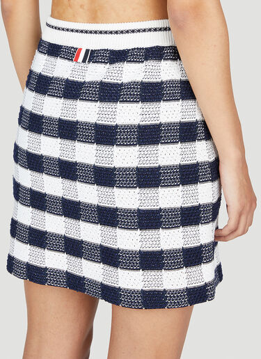 Thom Browne Gingham Check Mini Skirt Blue thb0252008