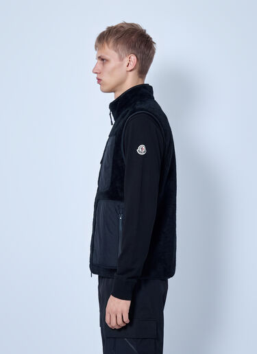 LN-CC® - Moncler: Teddy Fleece Reversible Down Gilet - Black Moncler Teddy Fleece Reversible Down Gilet Black mon0165031