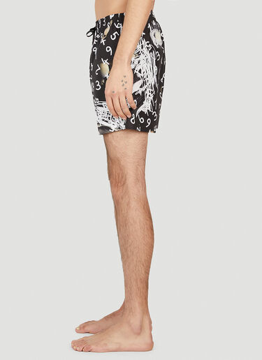 Vivienne Westwood Graphic Print Swim Shorts Black vvw0152008