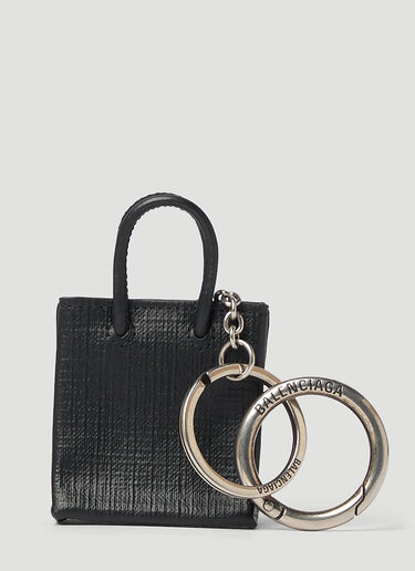 Balenciaga Mini Shopping Bag Keyring Black bal0247069