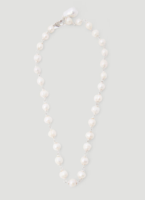 Carne Bollente Vampire Pearl Chain Necklace Black cbn0354002