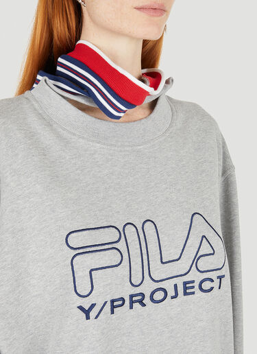 Y/Project x FILA Triple Collar Sweatshirt Grey ypf0348009