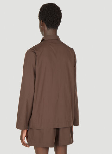 Tekla Classic Sleep Shirt Brown tek0349026