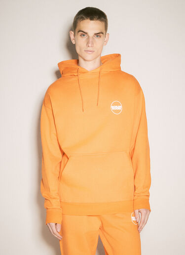 Boiler Room Logo Print Hooded Sweatshirt Orange bor0155005