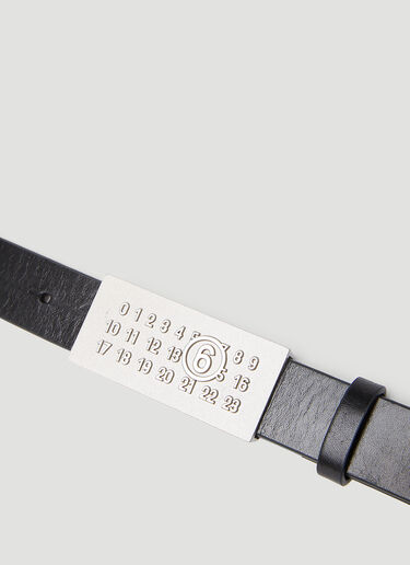 MM6 Maison Margiela Logo Plaque Belt Black mmm0253032