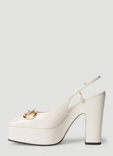 Gucci Horsebit High Heel Shoes Cream guc0251168
