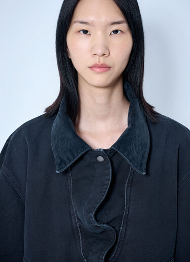 Maison Margiela Oversized Denim Jacket Black mla0264050