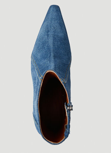 Acne Studios 데님 포인티드 토 부츠 블루 acn0252033