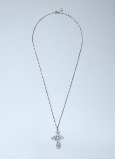 Vivienne Westwood Olympia Drop Pendant Necklace Silver vvw0264035