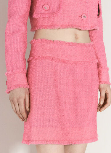 Dolce & Gabbana Raschel Tweed Mini Skirt Pink dol0255018