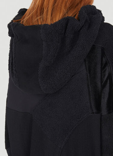 DRx FARMAxY FOR LN-CC Upcycled Crochet Hooded Sweatshirt Black drx0347011
