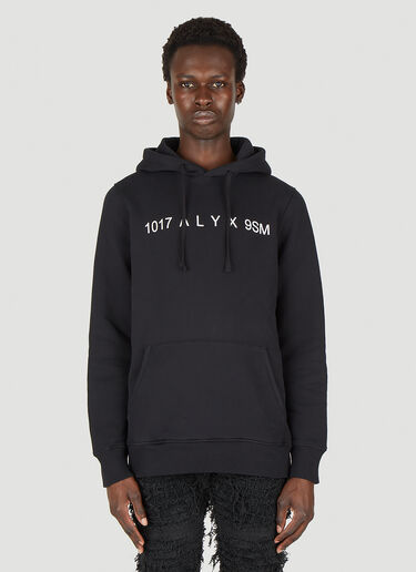 1017 ALYX 9SM Logo Print Hooded Sweatshirt Black aly0149001