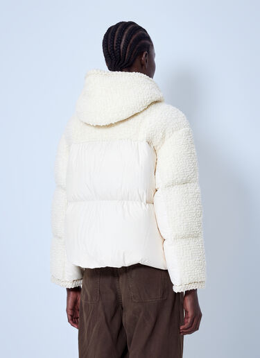LN-CC® - Moncler: Cristallin Hooded Wool Blend Short Down Jacket - Cream Moncler Cristallin Hooded Wool Blend Short Down Jacket Cream mon0266031