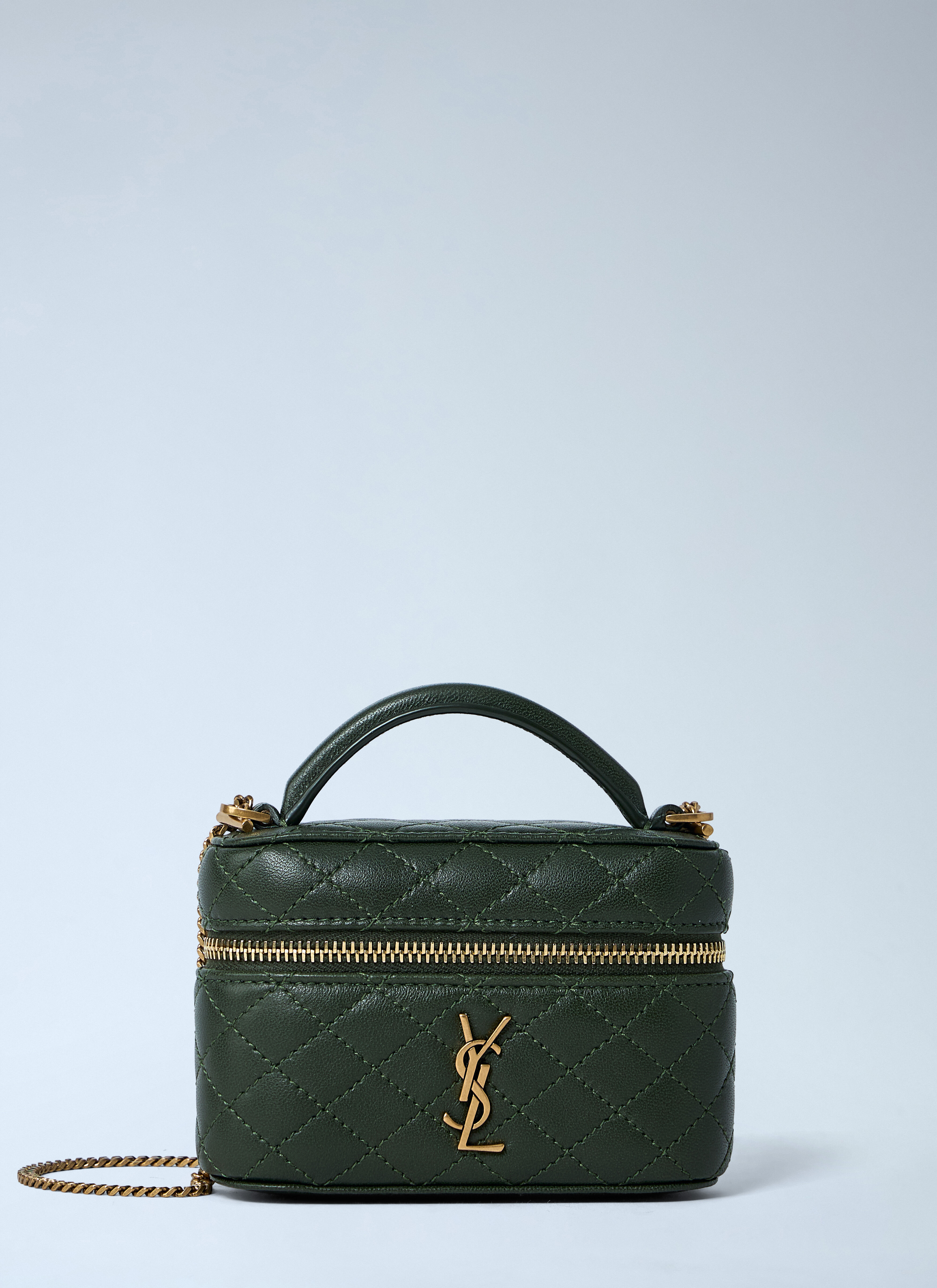 Saint Laurent Women's' Micro Gaby Vanity Shoulder Bag in Green