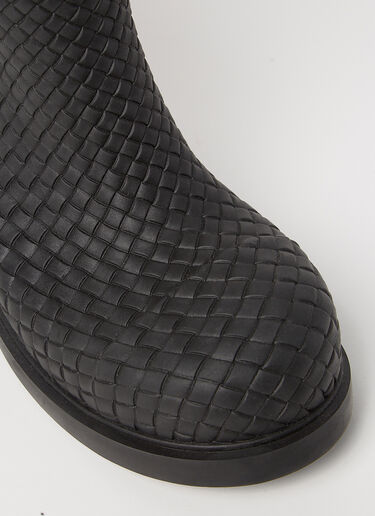 Bottega Veneta Leather Ankle Boots Black bov0154013