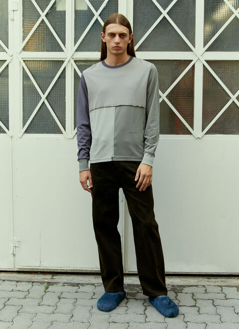 Eckhaus Latta 랩트 긴소매 티셔츠 Beige eck0151005