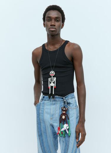 One Eyed Skeleton 3D Beaded Necklace Walter Van Beirendonck One Eyed Skeleton 3D Beaded Necklace White wlt0154030