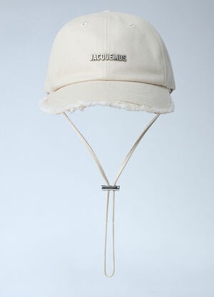 Jacquemus Logo Motif Baseball Cap White jac0162022