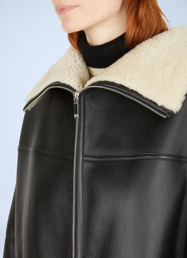 TOTEME Signature Shearling Jacket Black tot0251014