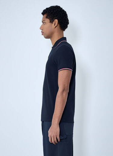 Moncler Logo Patch Polo Shirt Navy mon0163034