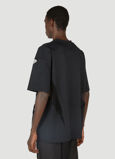 Mugler Sheer Panel T-Shirt Black mug0351003