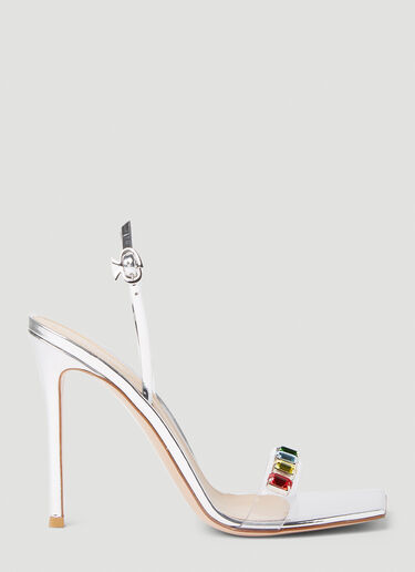 Gianvito Rossi Ribbon Candy High Heel Sandals Silver gia0252003