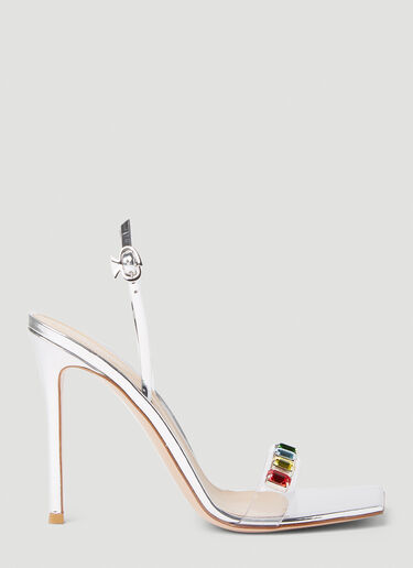 Gianvito Rossi Ribbon Candy High Heel Sandals Silver gia0252003