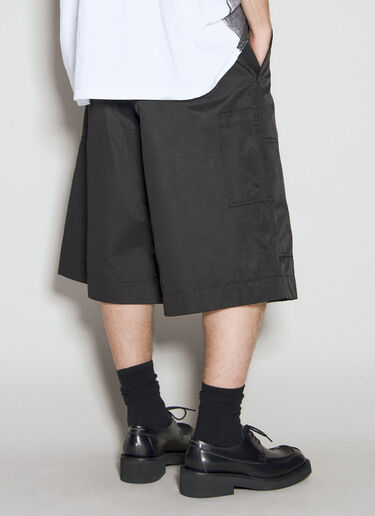 MM6 Maison Margiela 膝部拼接百慕大短裤 黑色 mmm0156005