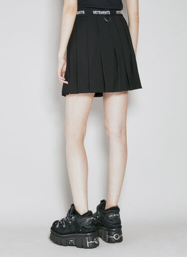 VETEMENTS 로고 프린트 스쿨 걸 스커트  블랙 vet0254015