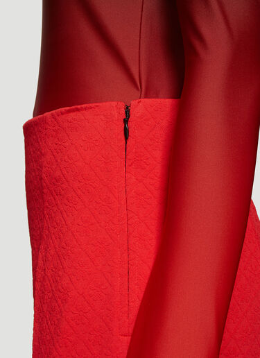 Kwaidan Editions High-Rise Jacquard Pants Red kwe0238005