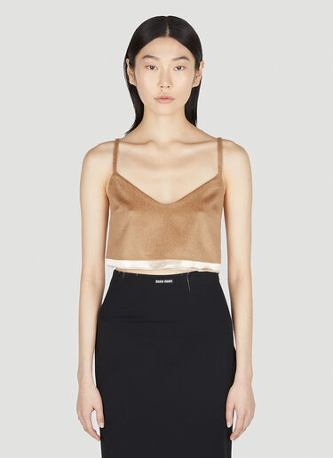 Miu Miu Cropped Top Camel miu0252015