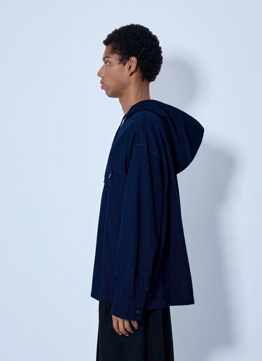 LN-CC® - Jacquemus: La Chemise Denim Chevron Jacket - Navy Jacquemus La Chemise Denim Chevron Jacket Navy jac0166008