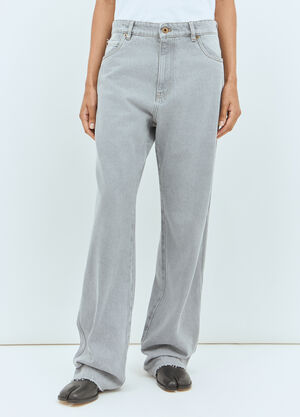 Miu Miu Faded Jeans Grey miu0258063