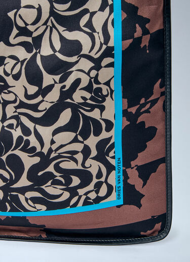 Dries Van Noten Patterned Silk Medium Shoulder Bag Burgundy dvn0263020