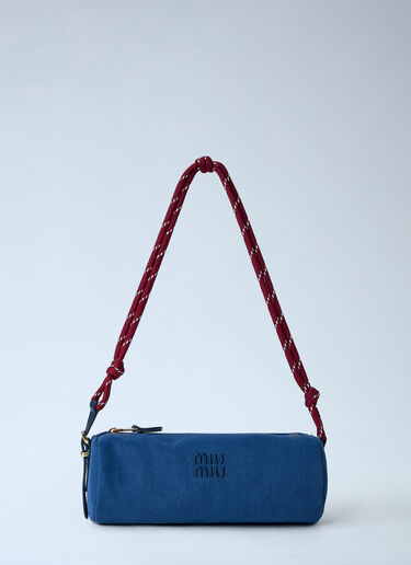 Miu Miu Gabardine Rope-Strap Shoulder Bag Blue miu0265034